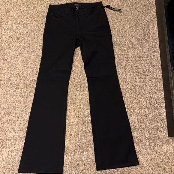 WHITE HOUSE BLACK MARKET Womens Black High Rise Skinny Flare Jeans Size 4 - Picture 4 of 13